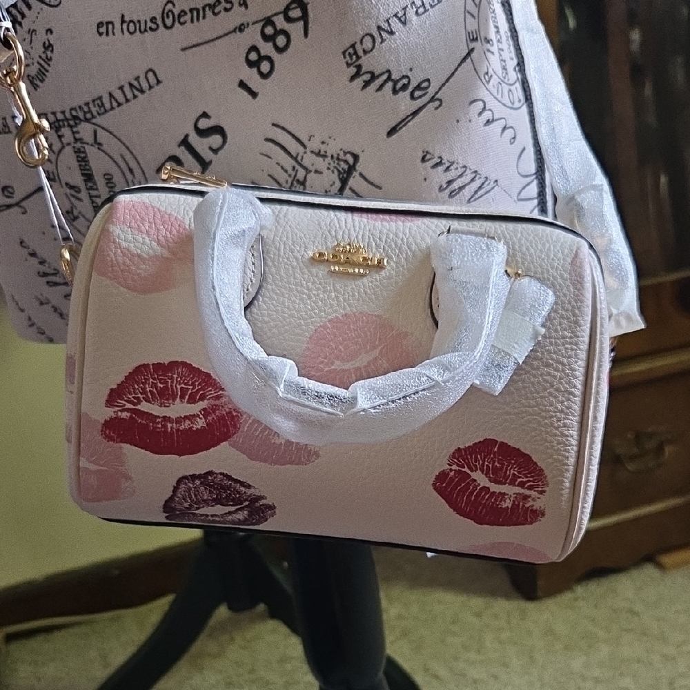 Coach Pink and Red Mini Bag